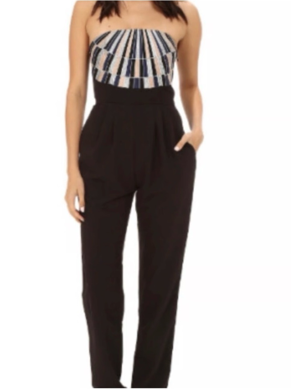 Mara Hoffman Collection Strapless embroidered jumpsuit